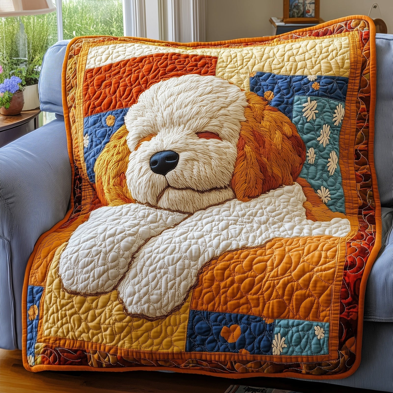 Dreamy Doodle Quilted Blanket