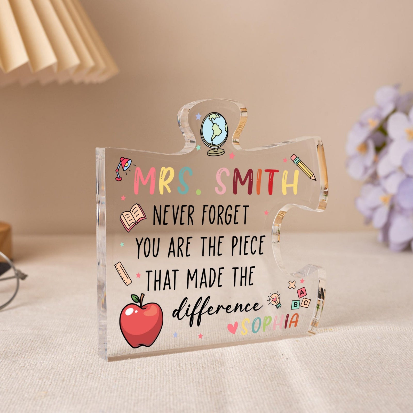 Thank You Teachers - Personalized Acrylic Plaque - Teacher Appreciation Gift