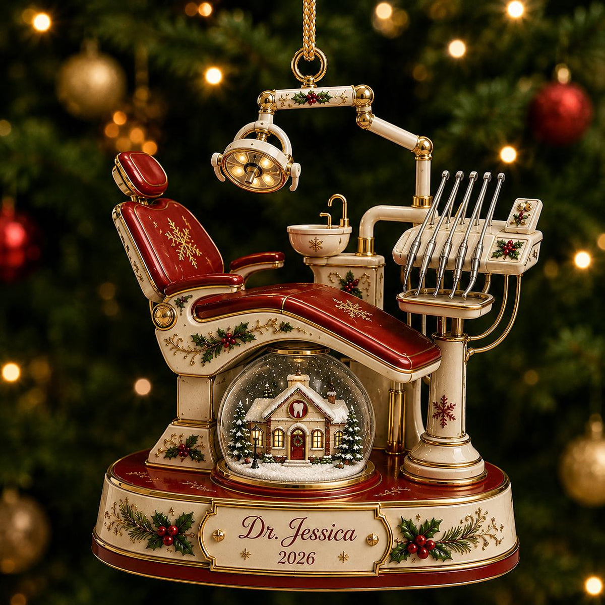 Personalized Dentist Christmas Ornament - Gift for Dentist