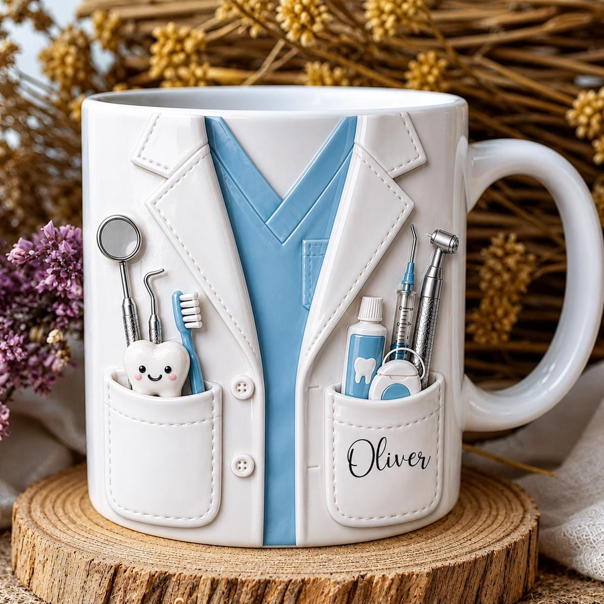 Personalized Dentist Mug, Dental Hygienist Gift