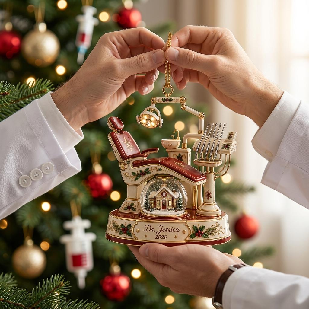 Personalized Dentist Christmas Ornament - Gift for Dentist