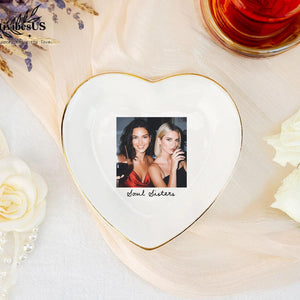 Personalized Bestie Photo Jewelry Dish - Gifts for Best Friend, Birthday Gifts For Bestie