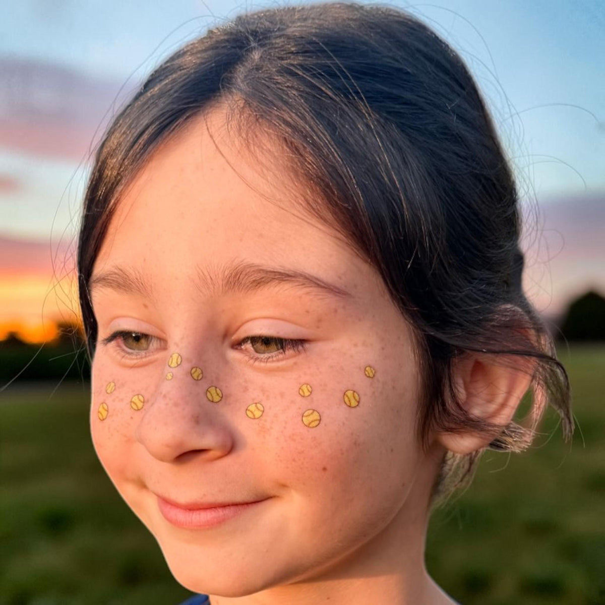 Softball & Baseball Freckles Temporary Tattoos for Girls, Boys, Kids & Adults