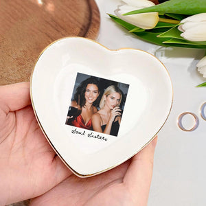 Personalized Bestie Photo Jewelry Dish - Gifts for Best Friend, Birthday Gifts For Bestie