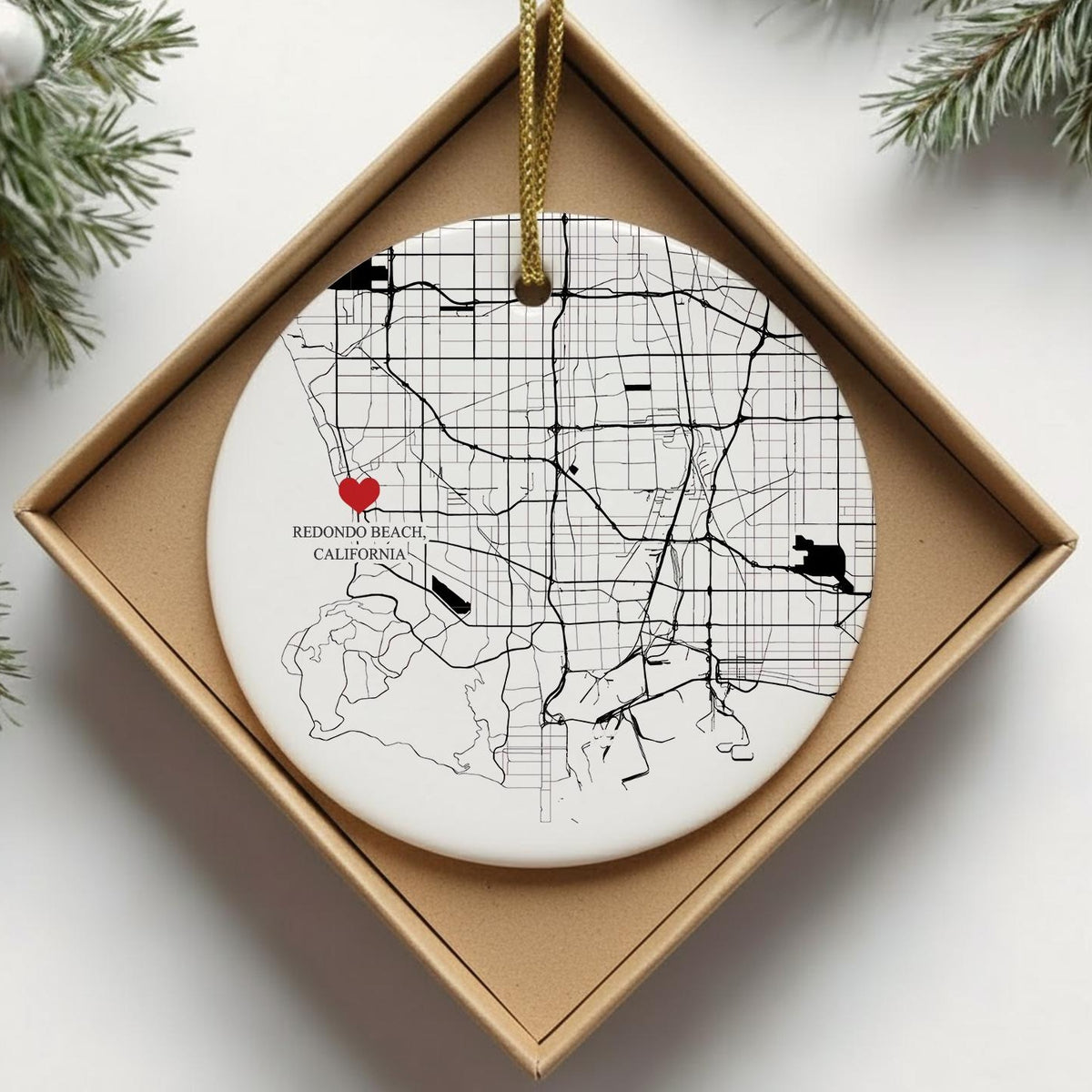 Personalized Engagement Ceramics Ornament, Newlywed Gift