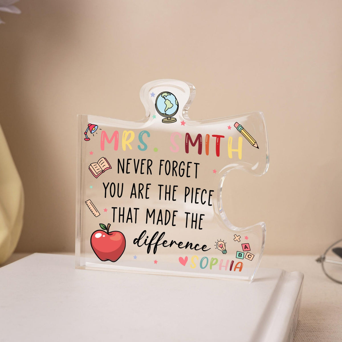 Thank You Teachers - Personalized Acrylic Plaque - Teacher Appreciation Gift