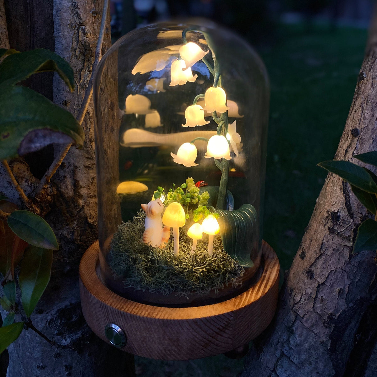 Lily of the Valley&Cat Handmade Night Light-Perfect Gift Idea