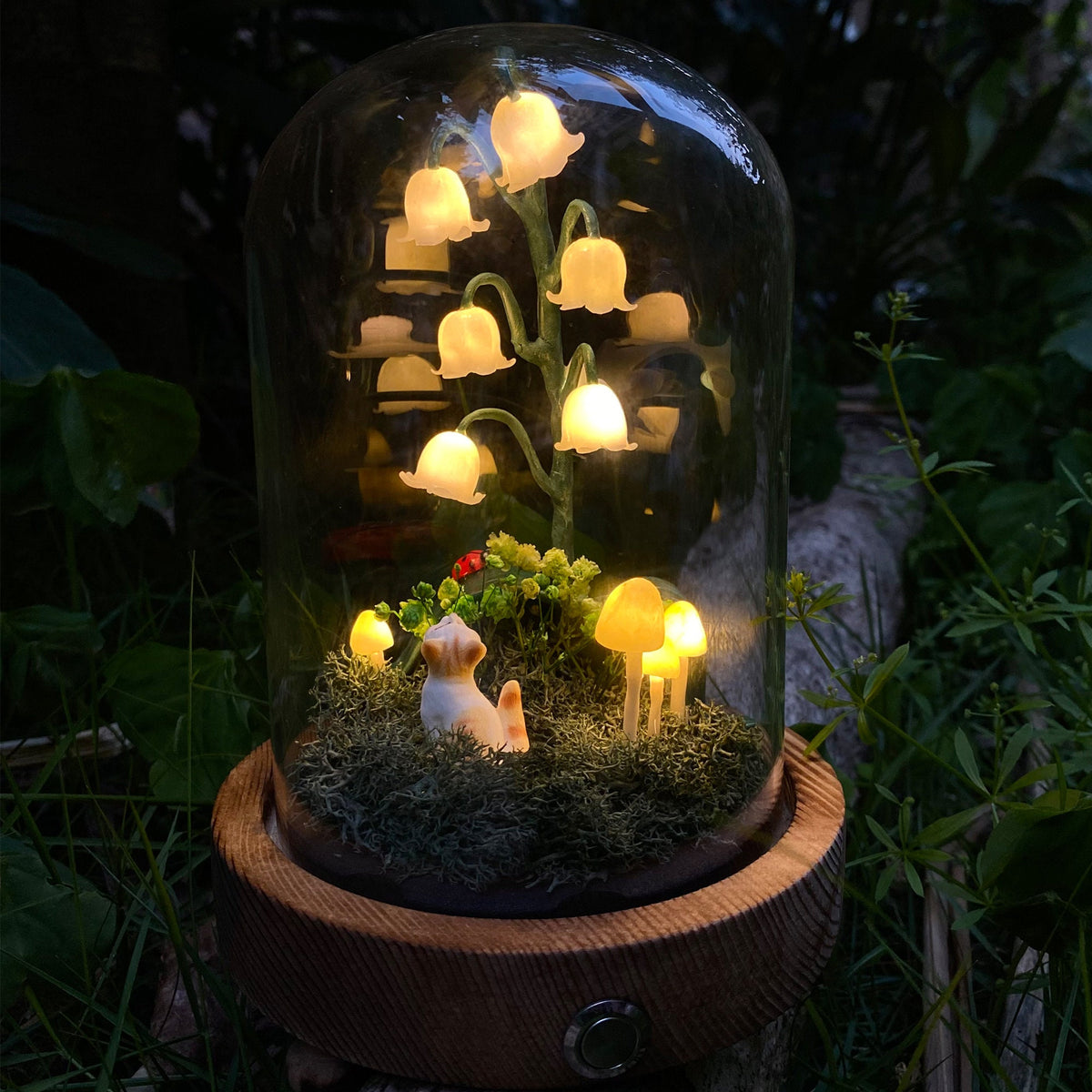 Lily of the Valley&Cat Handmade Night Light-Perfect Gift Idea