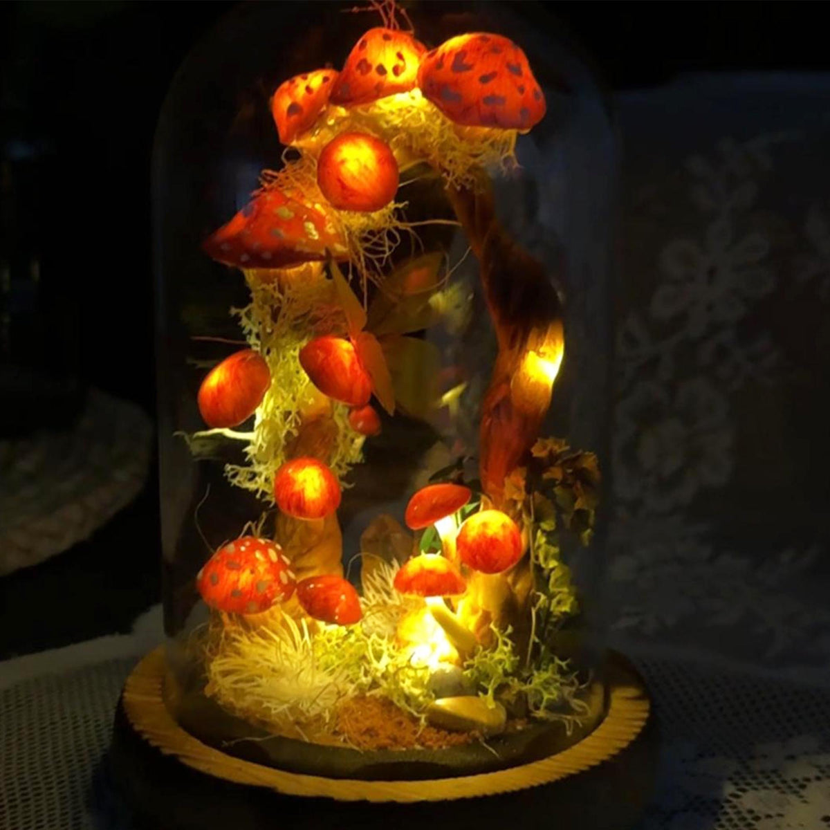 Enchanted Mushroom Handmade Night Light