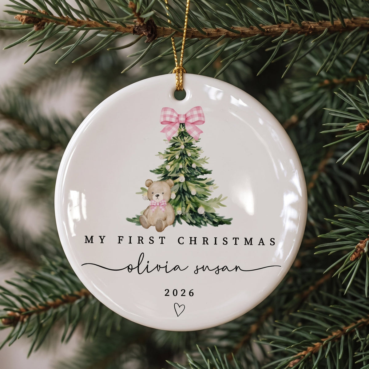 Personalized Baby First Christmas Ornament - Baby Keepsake Ornament 2026