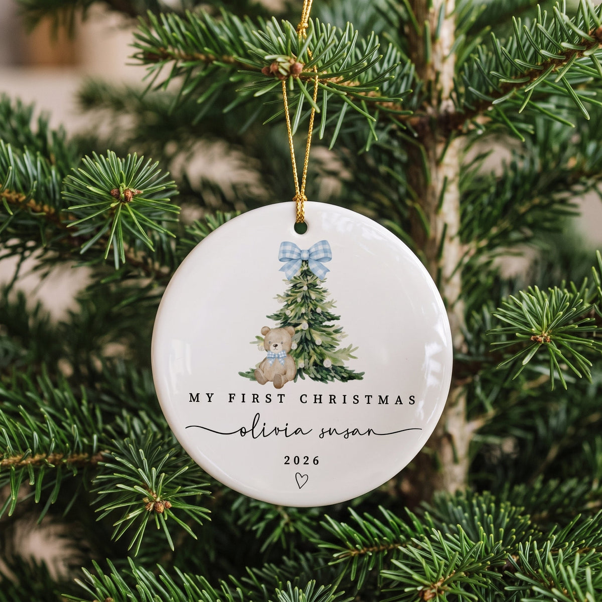 Personalized Baby First Christmas Ornament - Baby Keepsake Ornament 2026