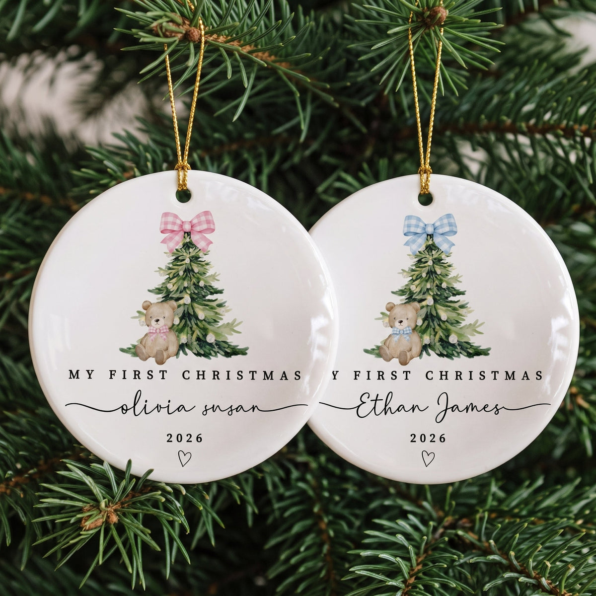Personalized Baby First Christmas Ornament - Baby Keepsake Ornament 2026