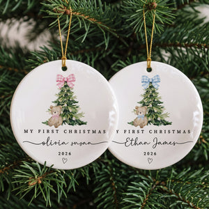 Personalized Baby First Christmas Ornament - Baby Keepsake Ornament 2026