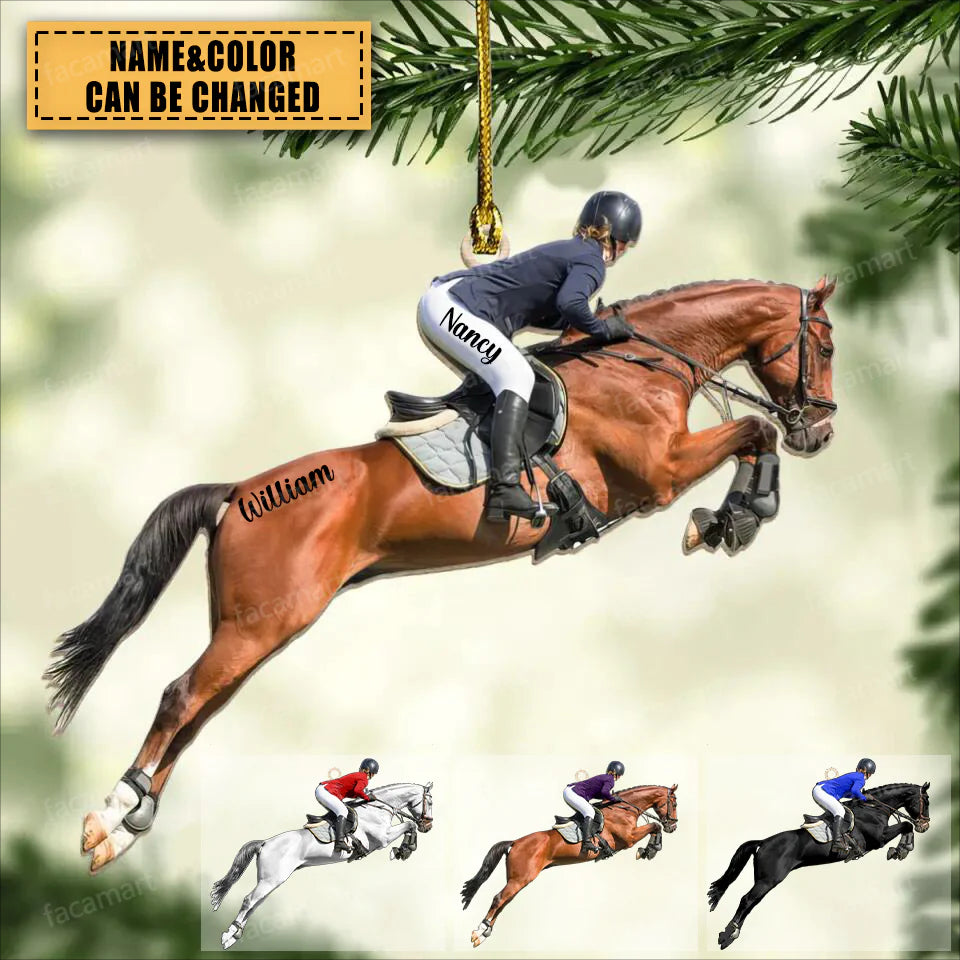Personalized Equestrian Girl/Boy Ornament - Gift Idea For Horse Lover/ Christmas