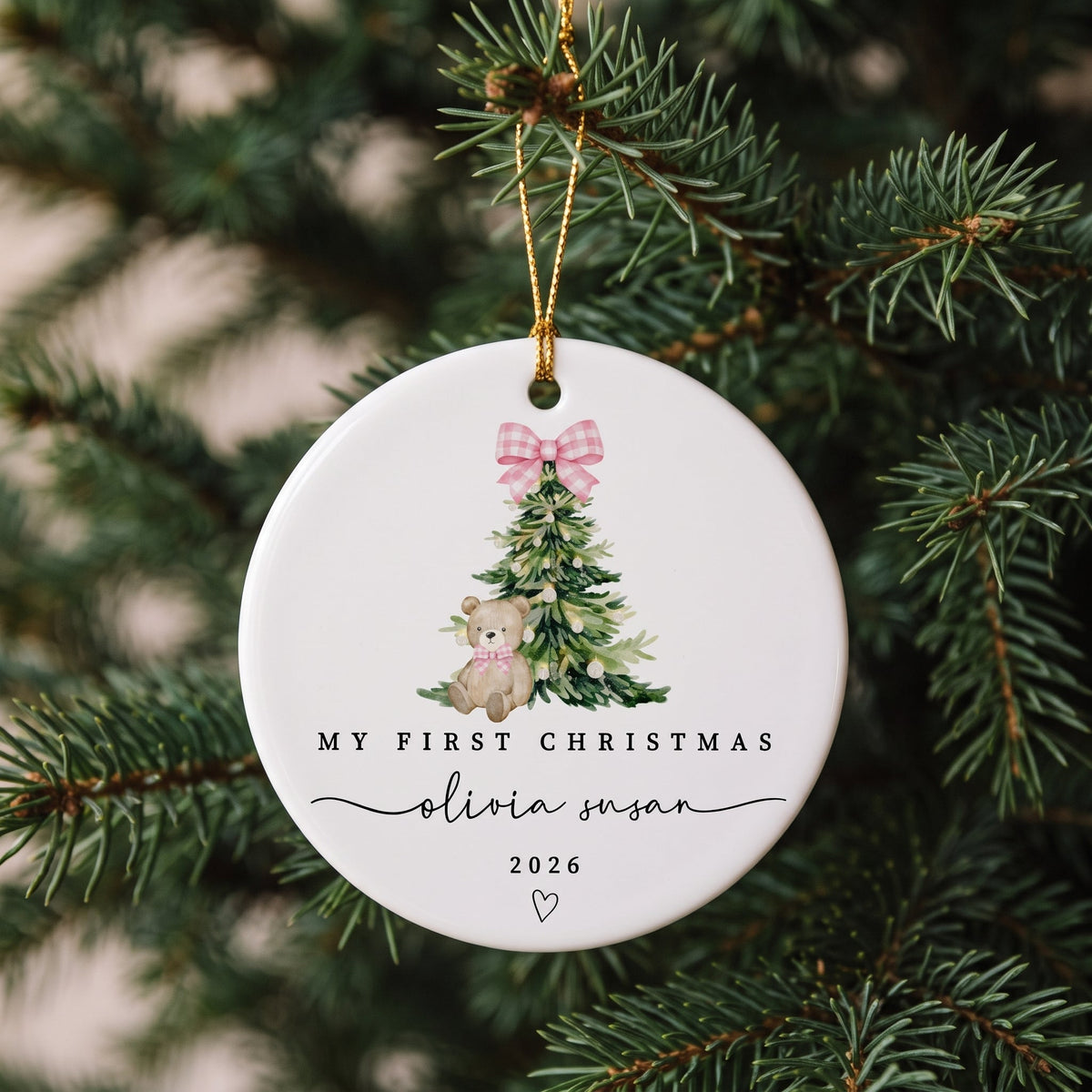 Personalized Baby First Christmas Ornament - Baby Keepsake Ornament 2026