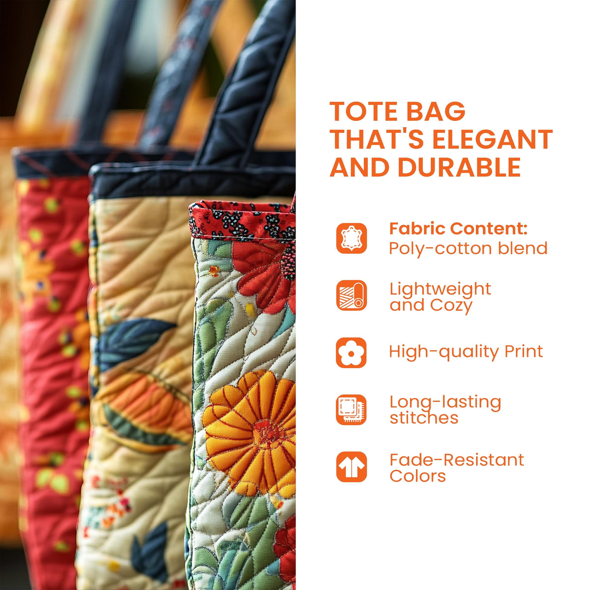 Bookish Quilted Tote Bag GFTOTP8839