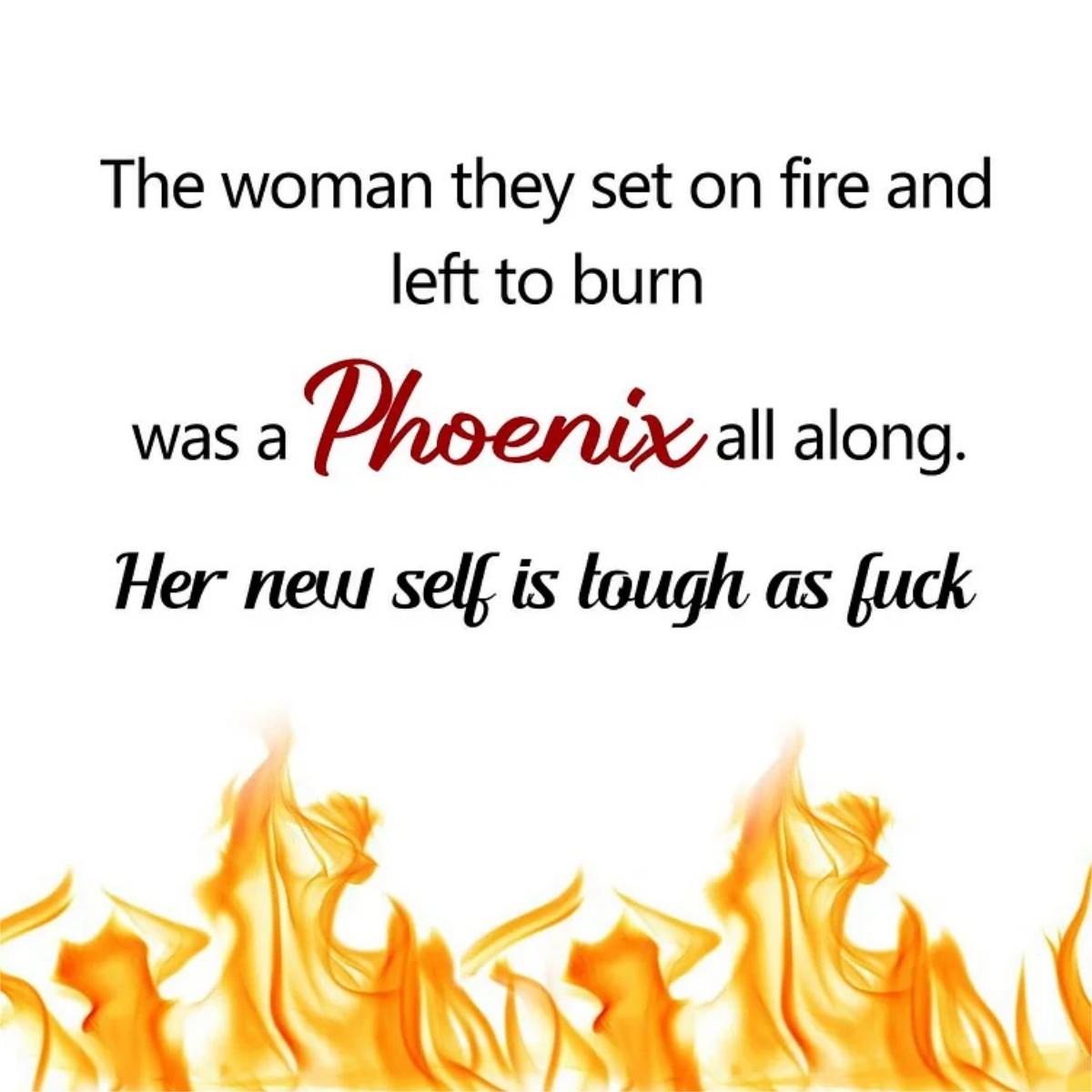 Tough As F*ck Fire Bird Phoenix Necklace