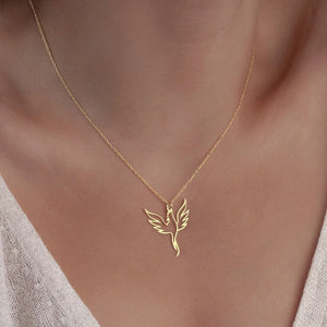 Tough As F*ck Fire Bird Phoenix Necklace