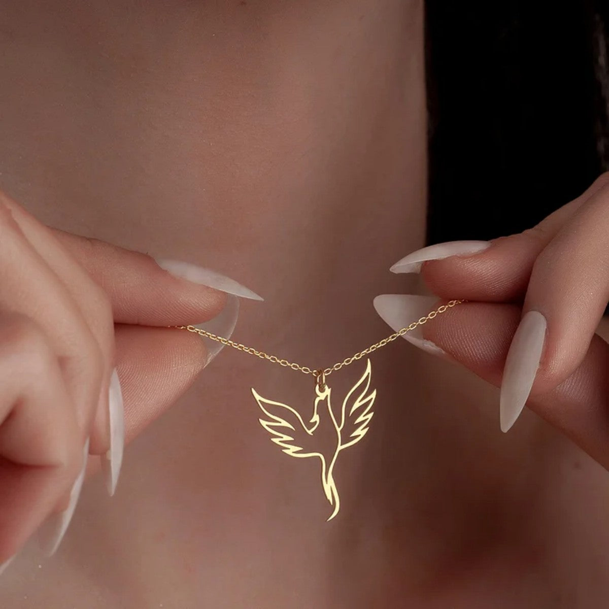 Tough As F*ck Fire Bird Phoenix Necklace