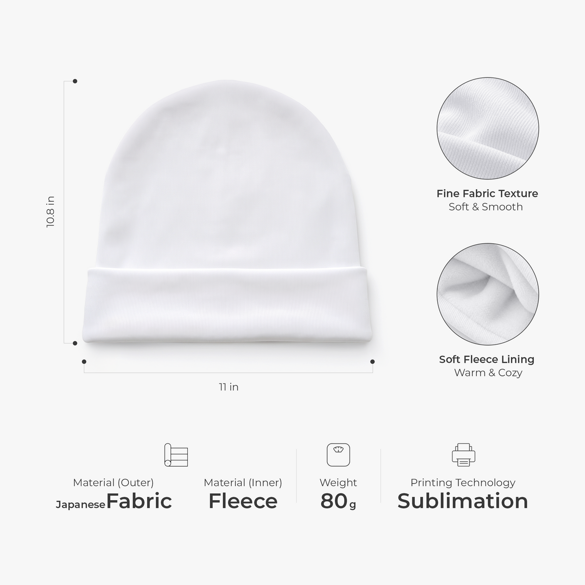 Personalised Funny Gifts for Him/Her - Patchy Bald Head Beanie