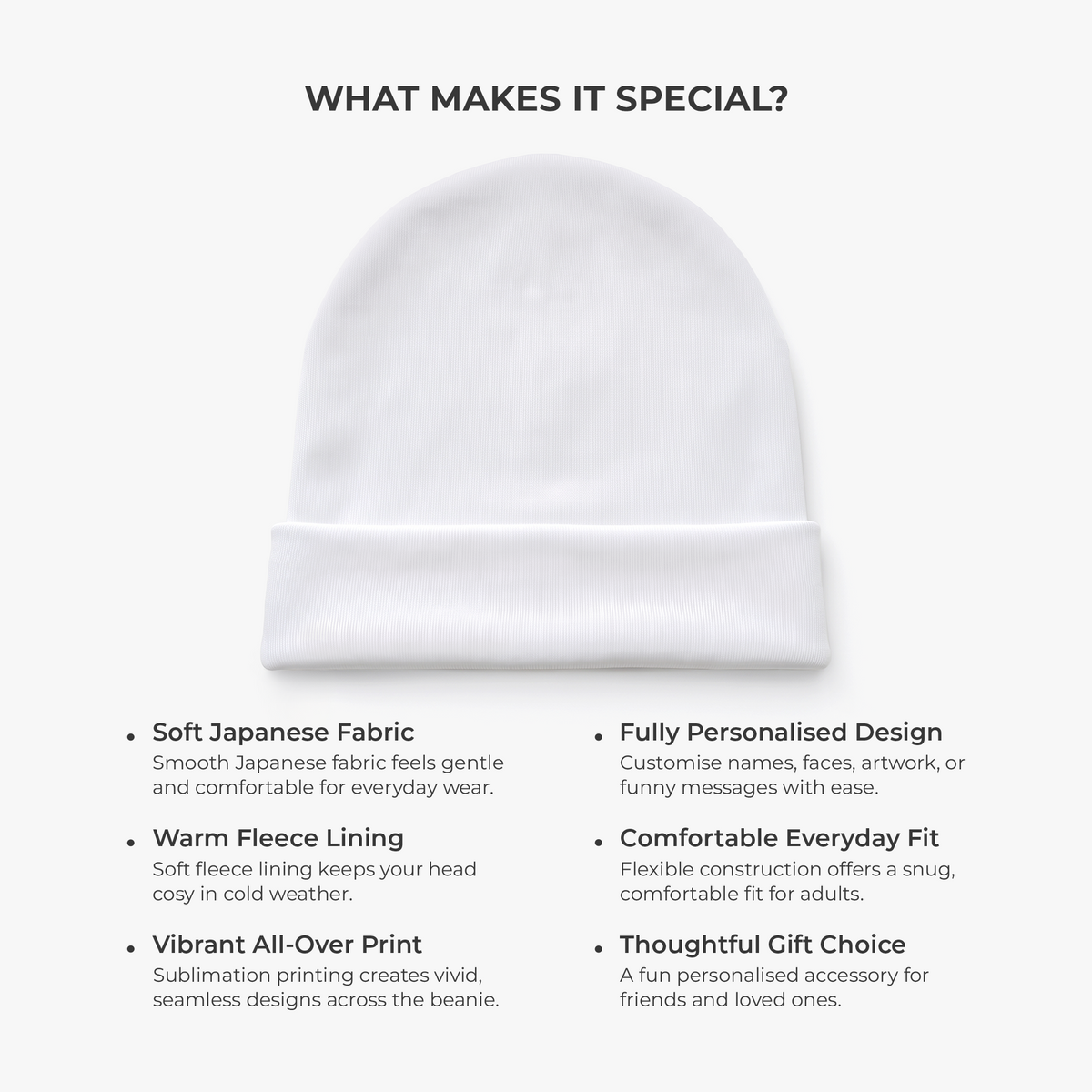 Personalised Funny Gifts for Him/Her - Patchy Bald Head Beanie