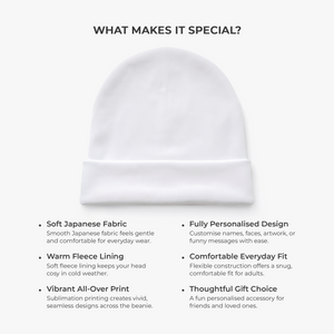 Personalised Funny Gifts for Him/Her - Patchy Bald Head Beanie