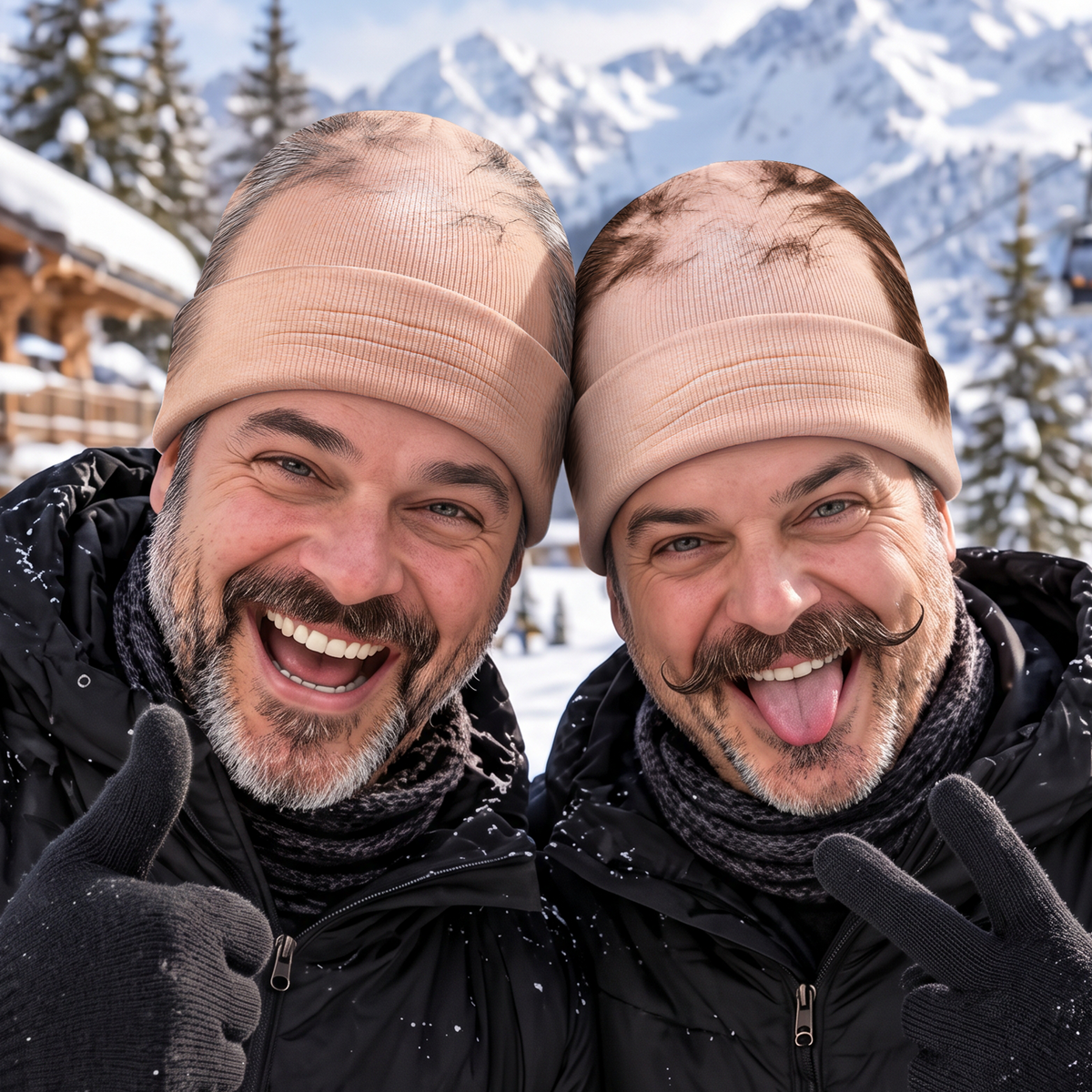 Personalised Funny Gifts for Him/Her - Patchy Bald Head Beanie