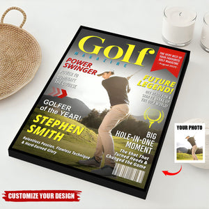 Personalized Golf Magazine Cover Poster - Unique Gift for Golf Lovers