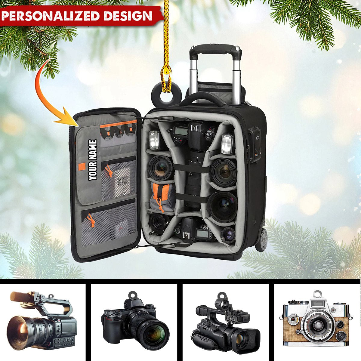 2024 New Release Camera Bag-Personalized Christmas Ornament-Gift For Photography Lover