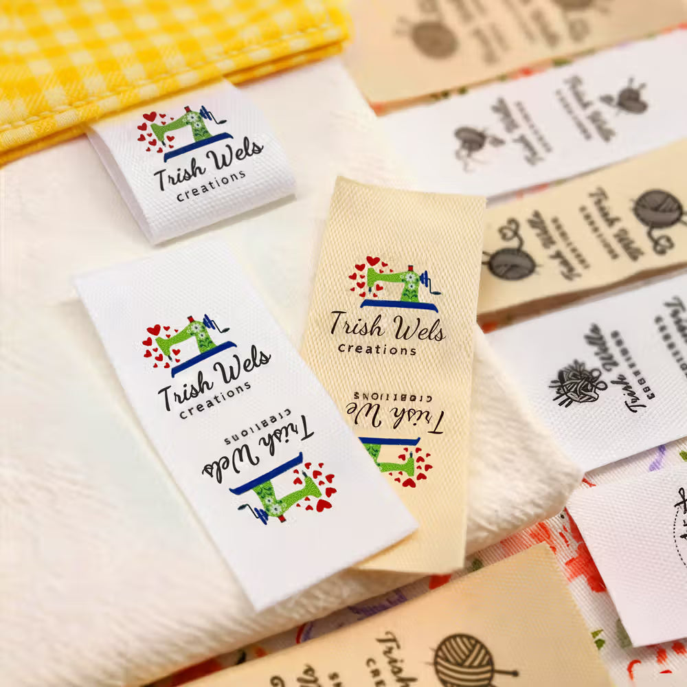 Personalized 100% Cotton Sewing Labels Tags - Gift for Knitting DIY Craft Lovers