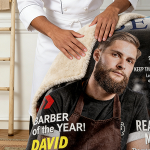 Personalized Barber Magazine Cover Blanket - Gift For Barber
