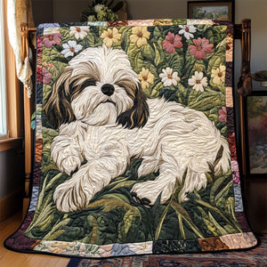 Shih Tzu Quilted Blanket