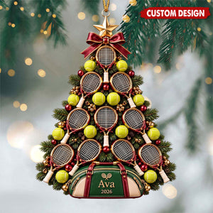 Personalized Tennis Ornament, Tennis Player Gift