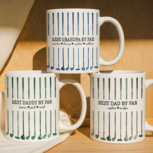 Best Dad By Par – Custom Name Golf Mug, Father's Day Gift For Dad & Husband