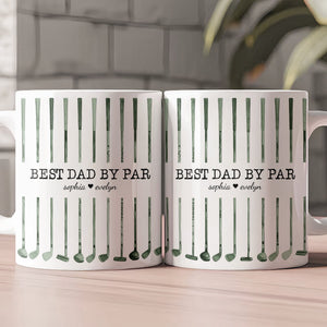 Best Dad By Par – Custom Name Golf Mug, Father's Day Gift For Dad & Husband