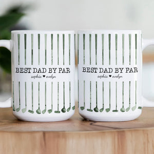 Best Dad By Par – Custom Name Golf Mug, Father's Day Gift For Dad & Husband