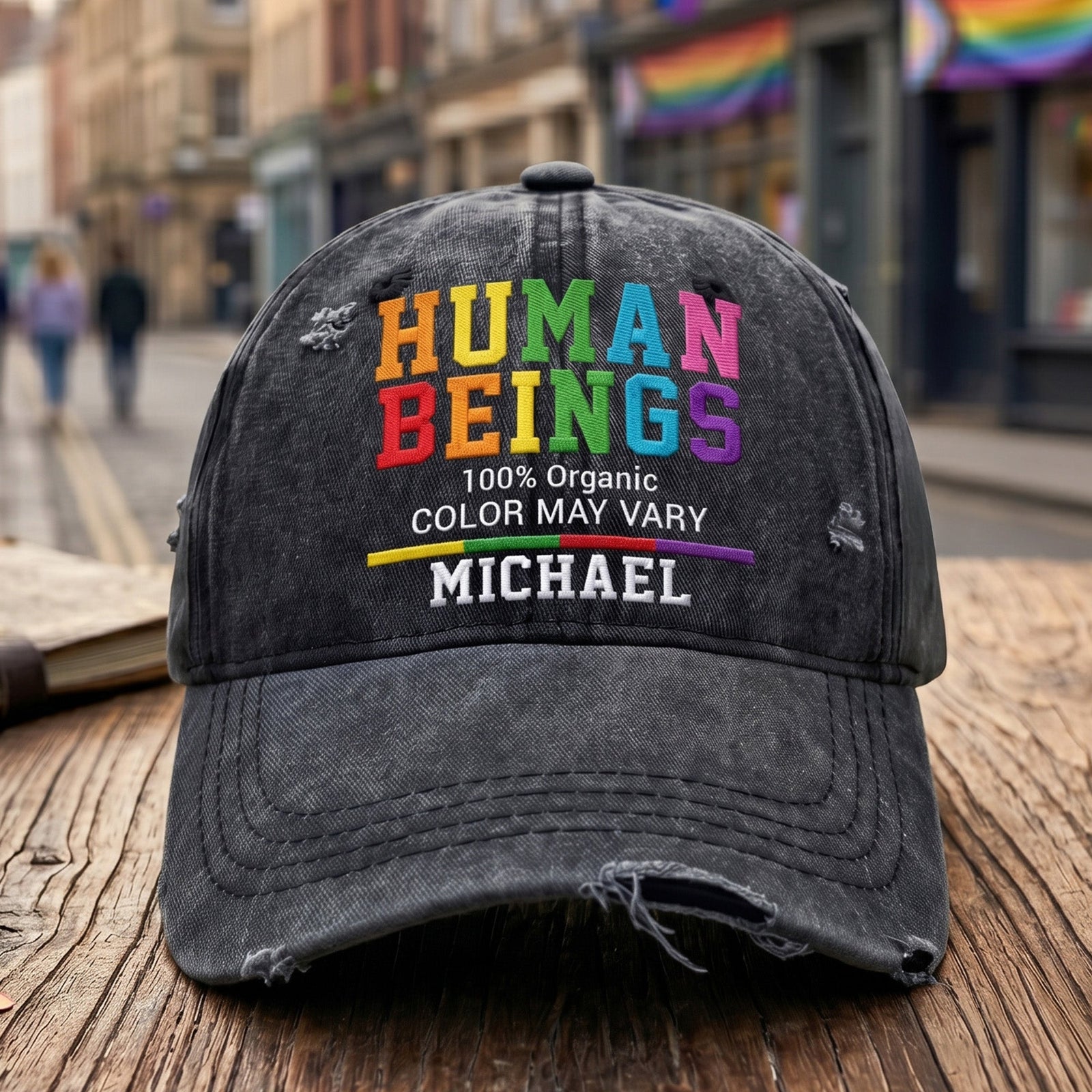 Human Beings 100% Organic - Personalized Cap