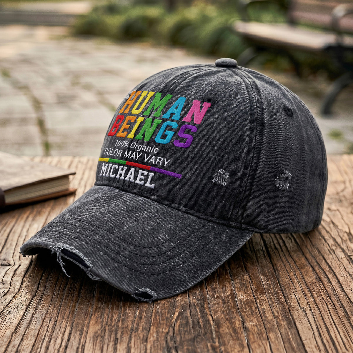 Human Beings 100% Organic - Personalized Cap