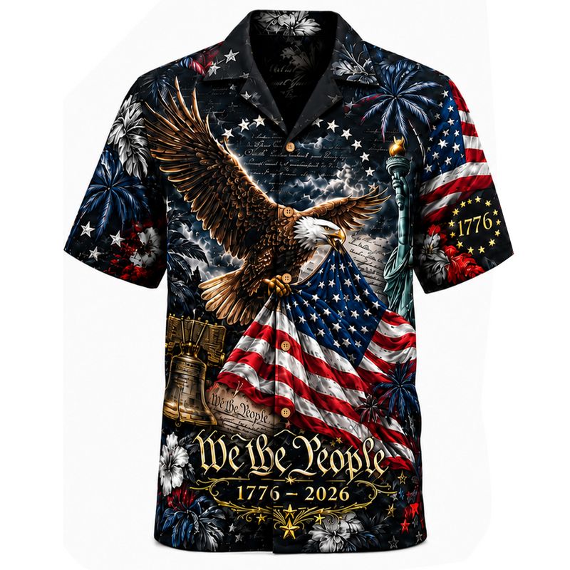 USA 250 Years of Freedom Hawaiian Shirt - Personalized Gifts