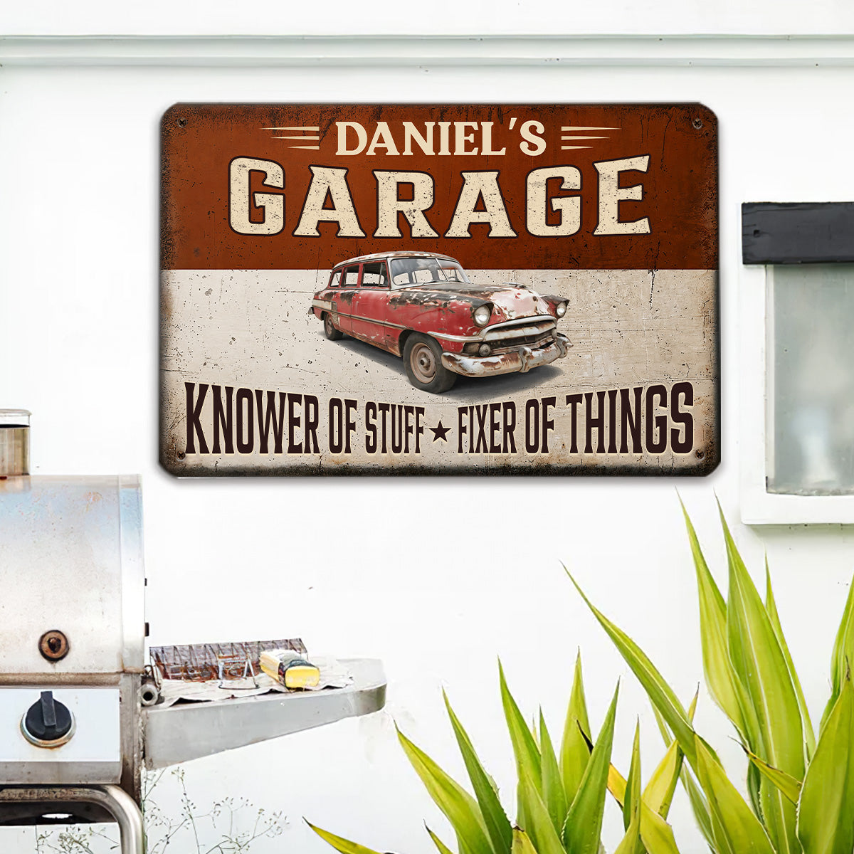 Fixer And Knower - Personalized Custom Metal Sign