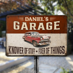Fixer And Knower - Personalized Custom Metal Sign