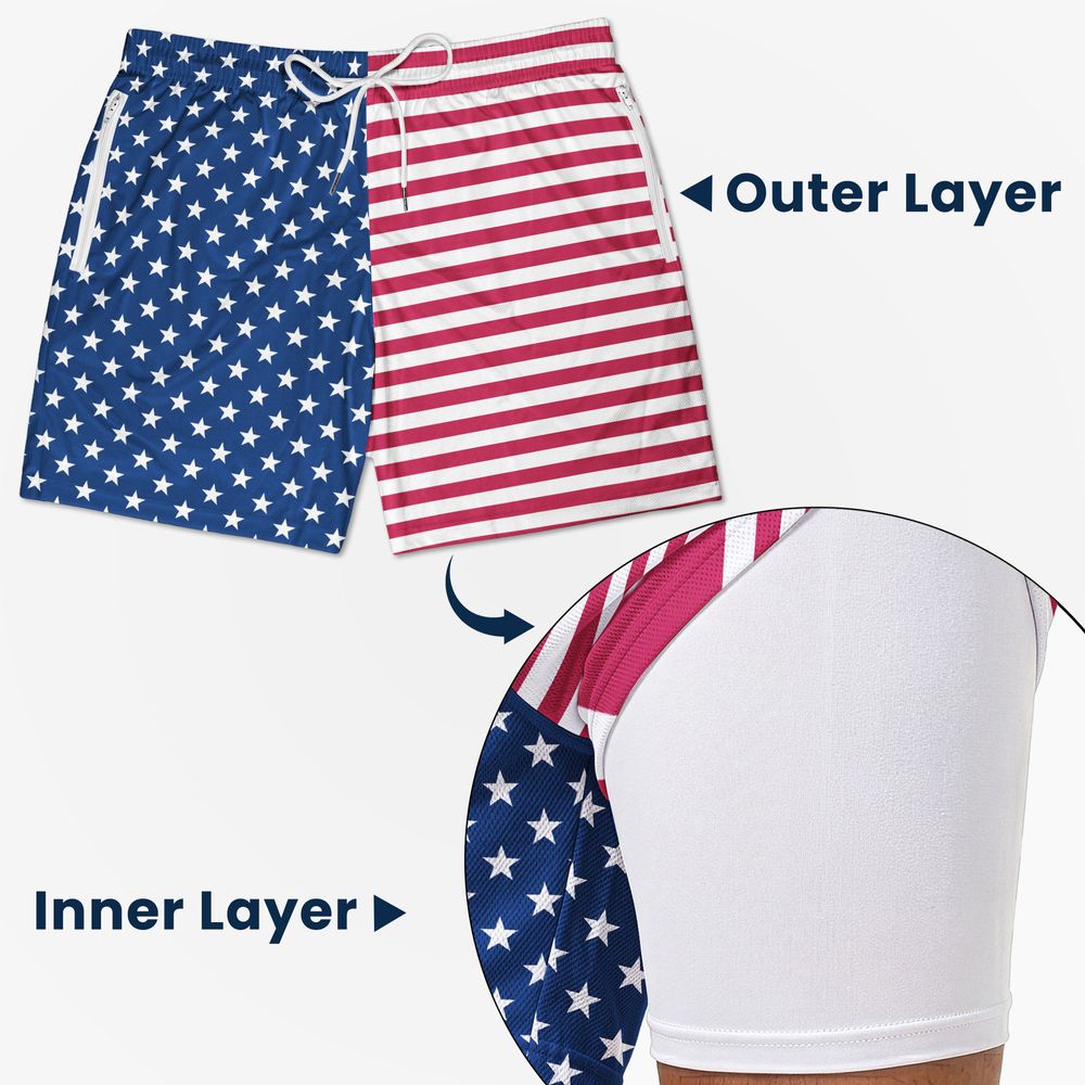 American With Proud Roots Mexican Puerto Rican Cuban Dominican - Personalized Shorts