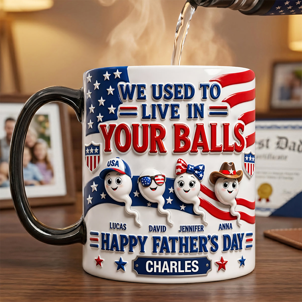 Personalized Creative Family Bond Mug - Gift For Dad Father's Day