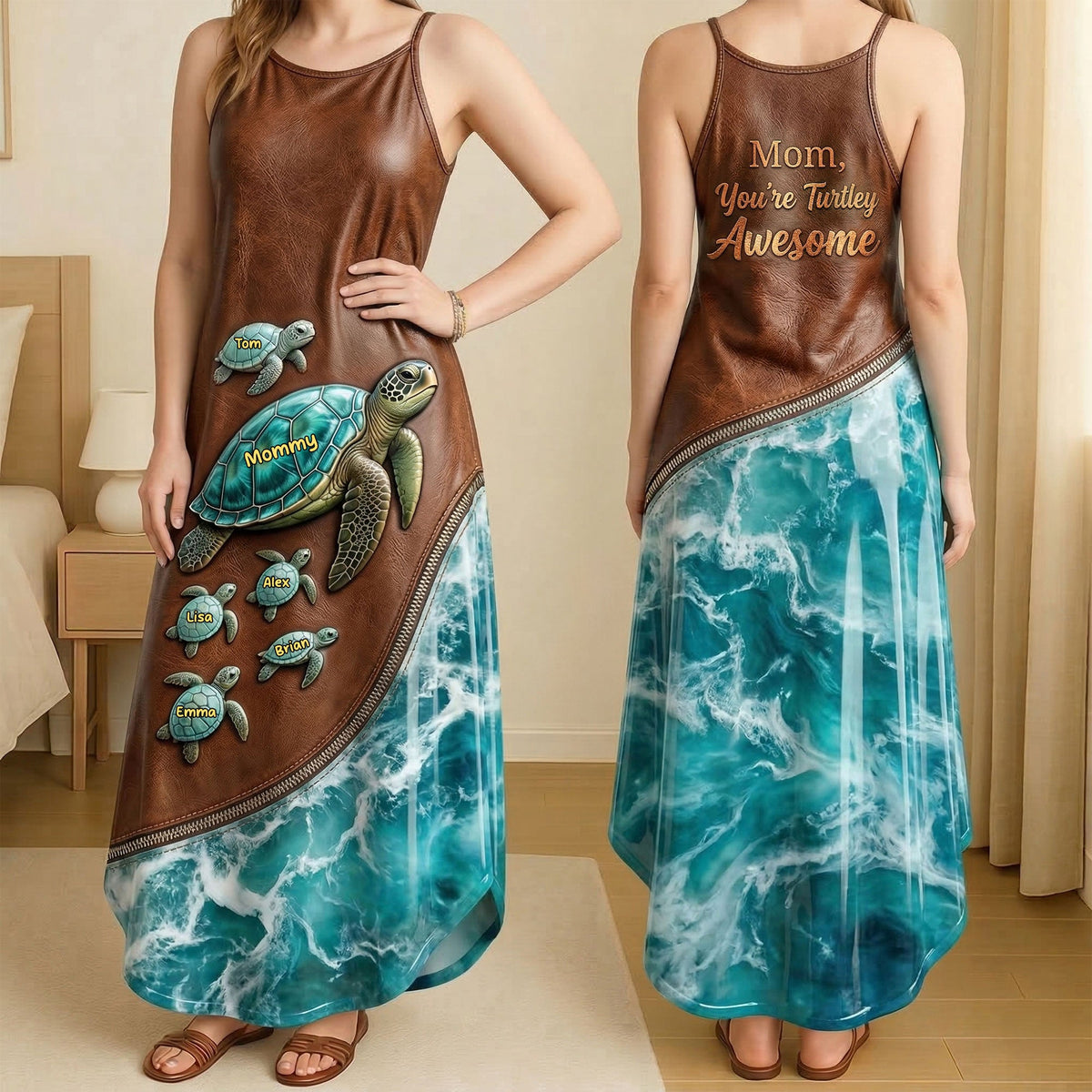 You're Turtley Awesome Maxi Dress - Personalized Gifts For Mom