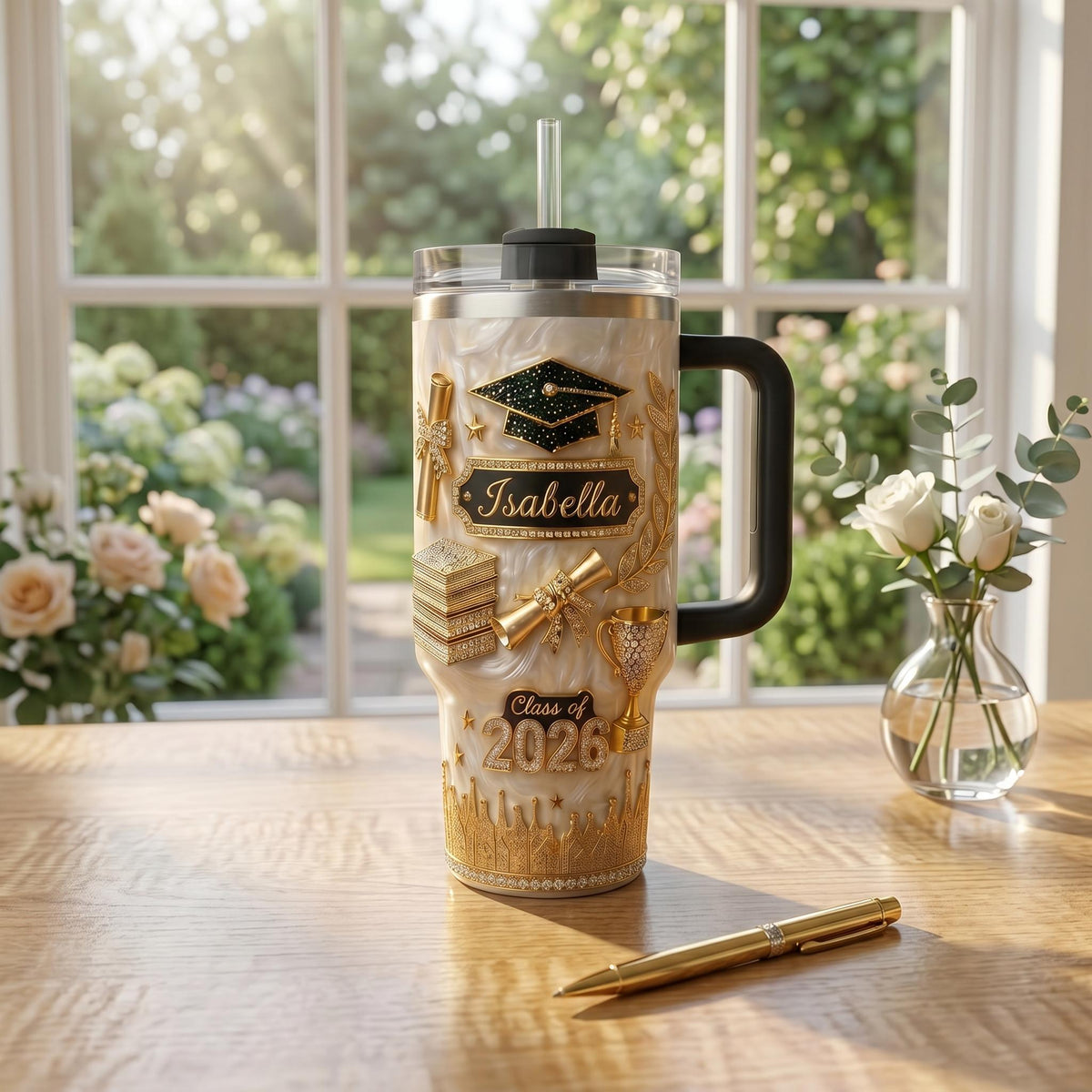 Class of 2026 40oz Tumbler - Personalized Graduation Cup