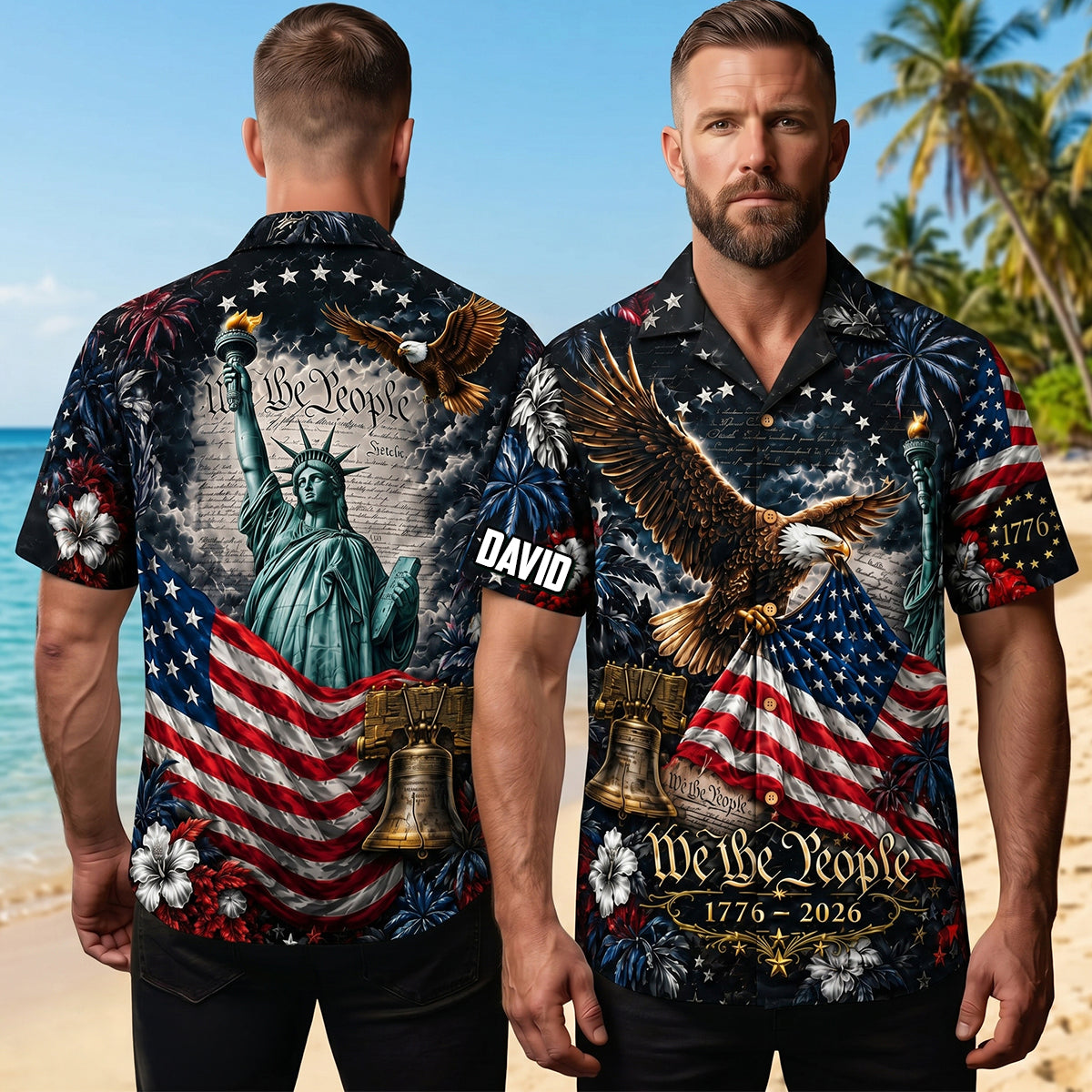 USA 250 Years of Freedom Hawaiian Shirt - Personalized Gifts