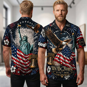 USA 250 Years of Freedom Hawaiian Shirt - Personalized Gifts