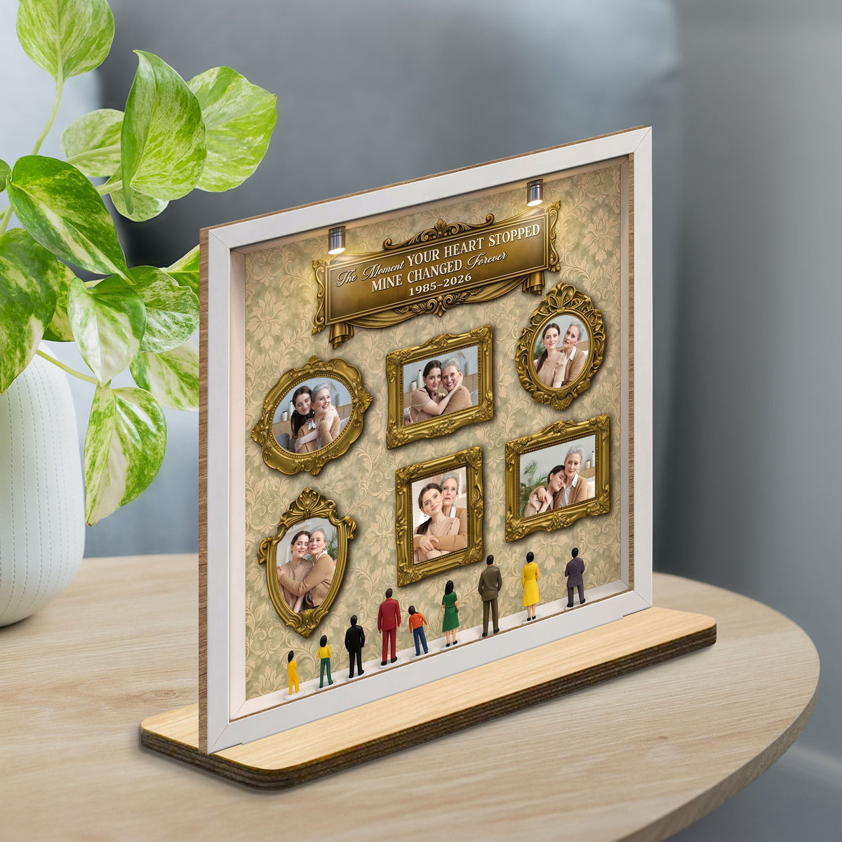 The Moment Your Heart Stopped, Wood Plaque, Gift For Bereaved Family