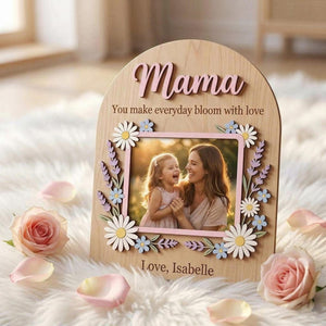 Personalized Wooden Photo Frame - Mom Grandma Gift
