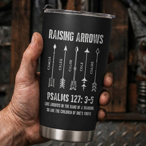 Raising Arrows Personalized Tumbler, Christian Father's Day Gift For Dad